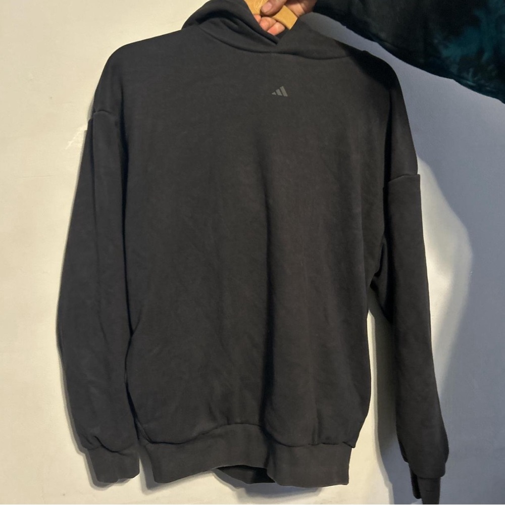 adidas Black Pullover Hoodie with Subtle Logo